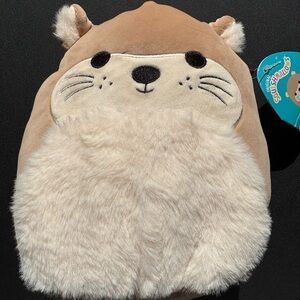 Squishmallows Rie. Tan and Cream Plush sea otter. With tags